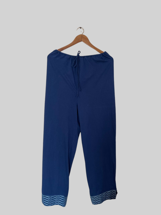 Pantalon brodé bleu - Broody Hens - Taille M/L (P45)