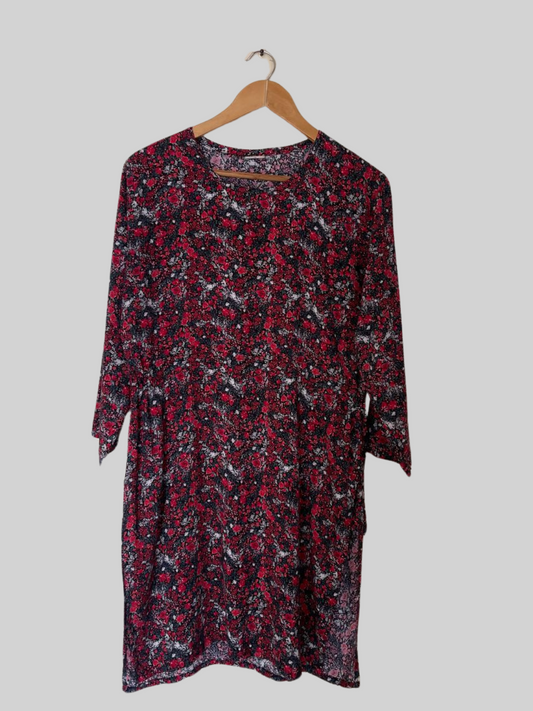 Robe florale avec ceinture - Daneen S - Taille M (R7)