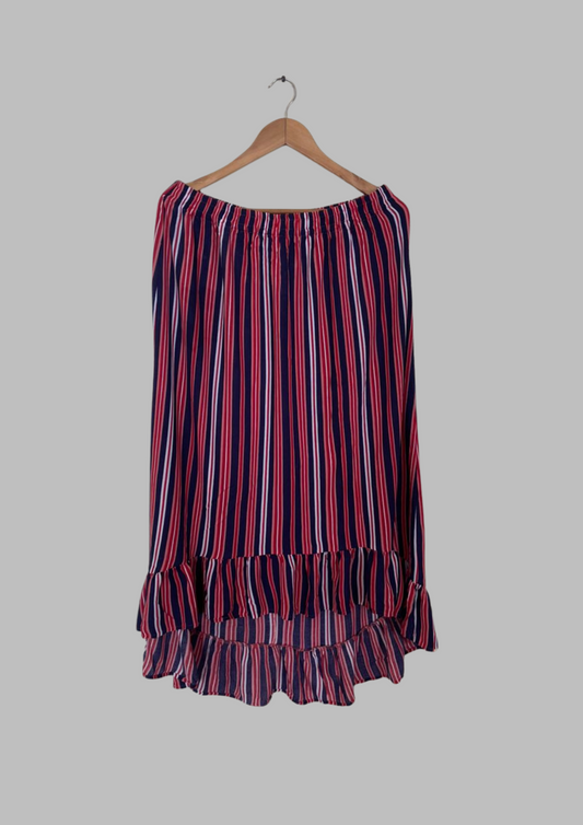 Jupe échancrée à bandes - Taille M/L (J138)