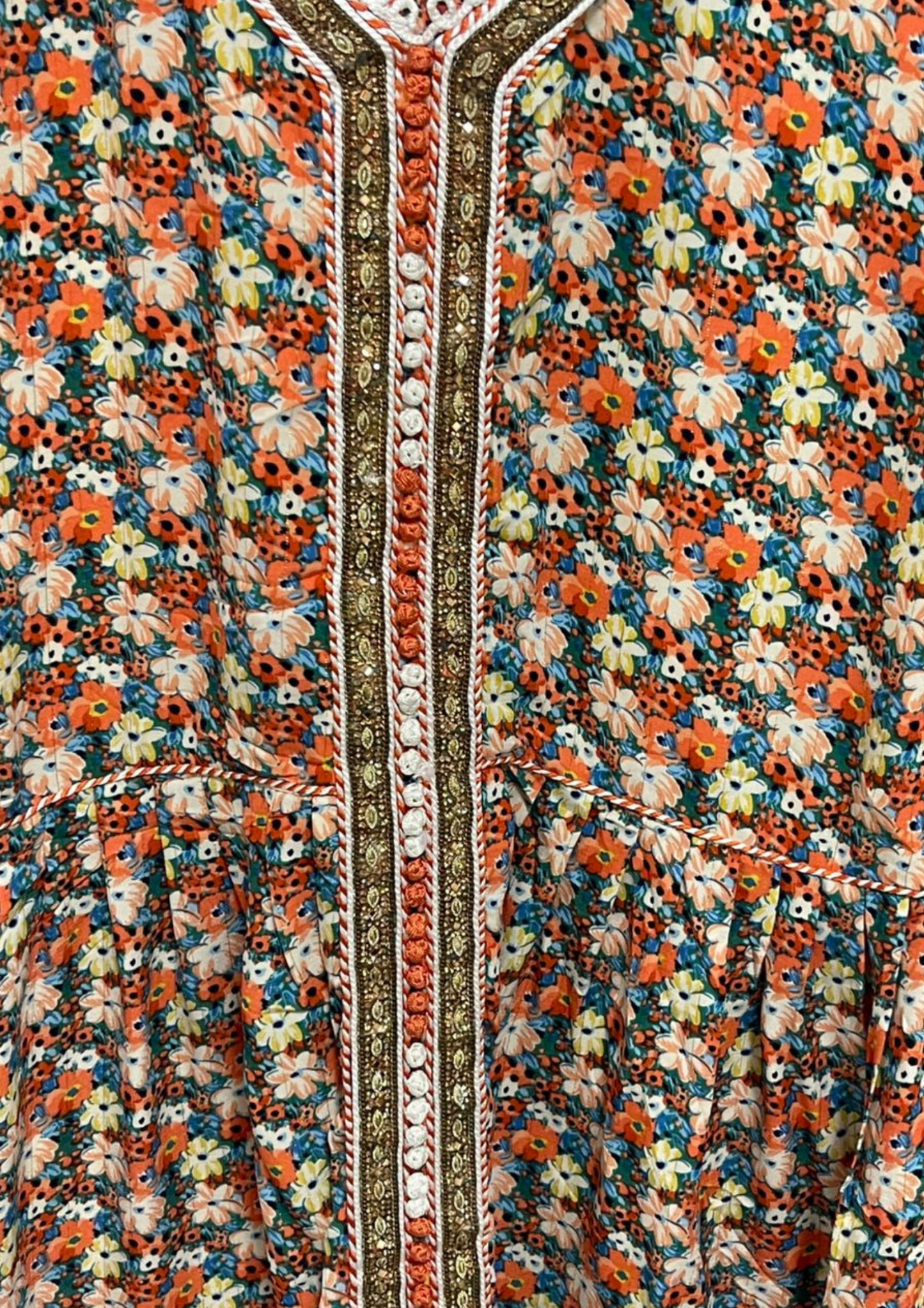 Abaya florale - Taille M/L - A23