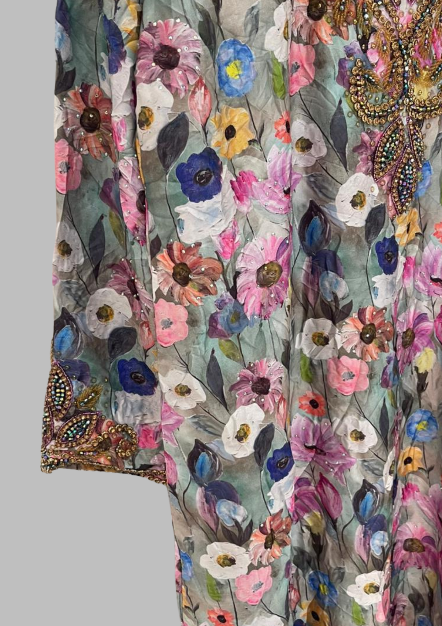 Abaya perlée - L/XL - A85