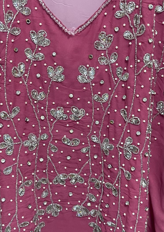 Abaya perlée - L/XL - A91