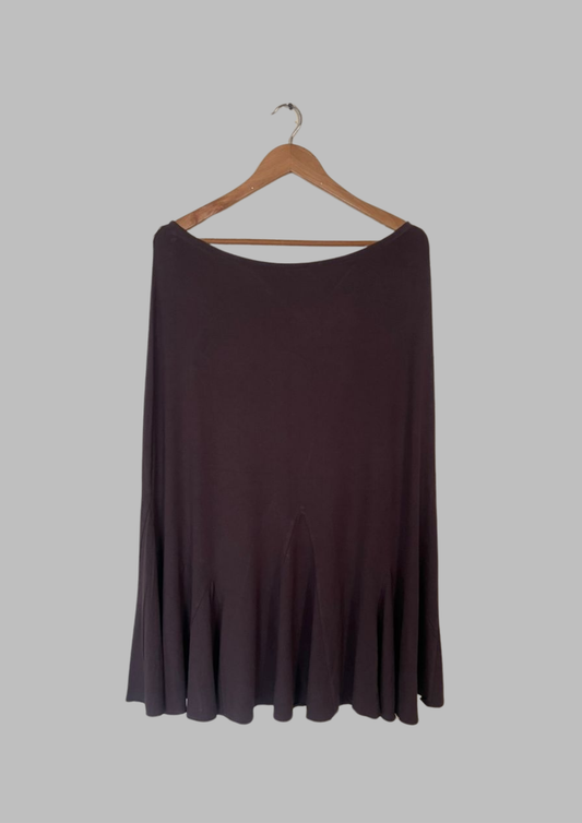 Jupe évasée marron - Per Una - Taille XL (J130)