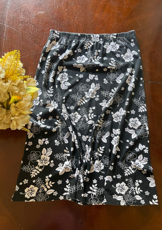 Jupe florale - Damart - Taille XL (J131)