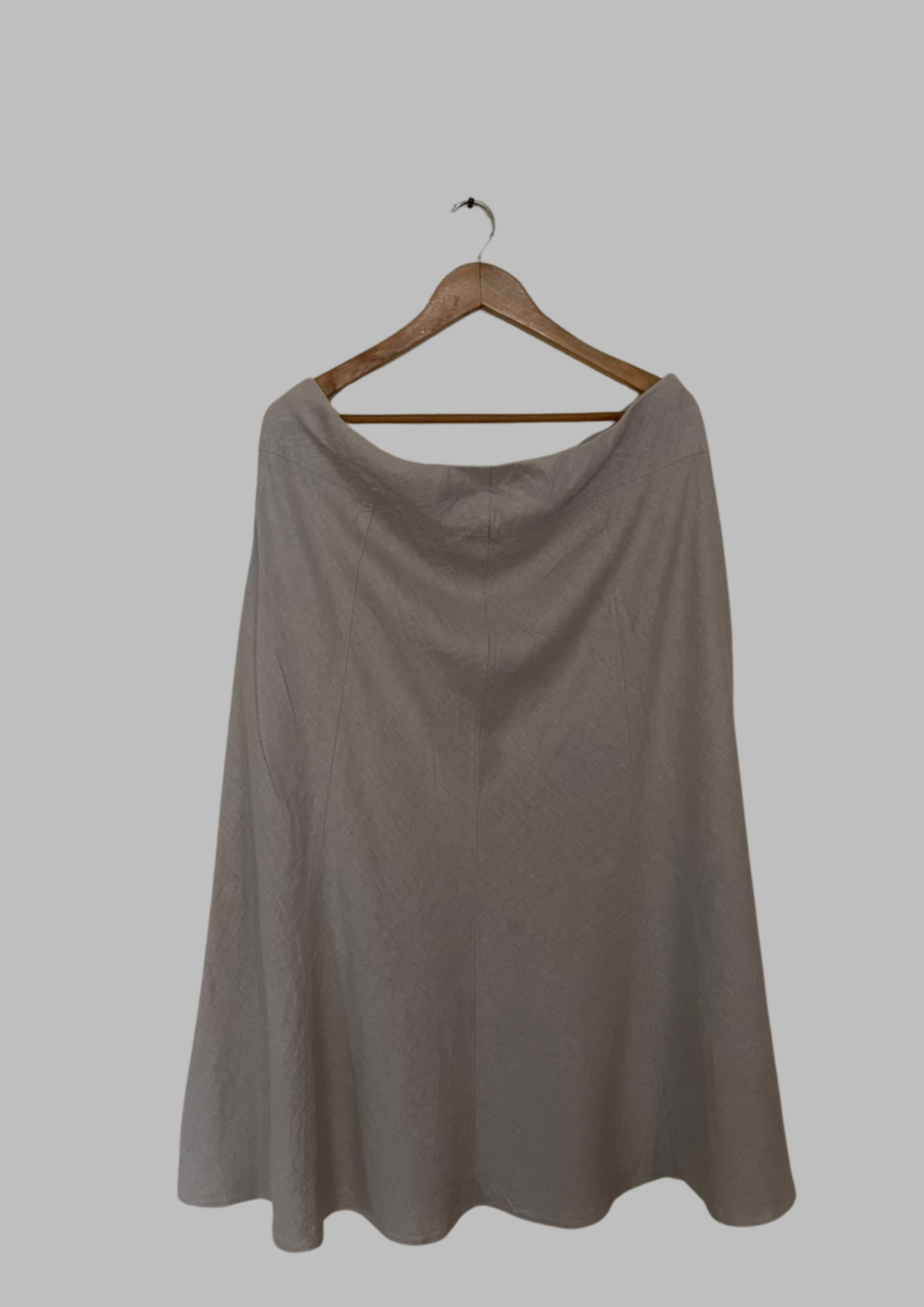 Jupe marron en lin - Marks&Spencer - Taille 2XL (J132)