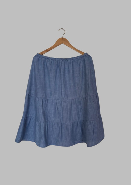 Jupe paysanne bleue - Taille M/L (J134)