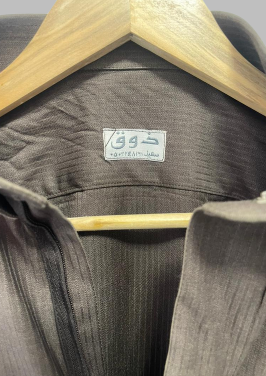 Jellaba marron rayures - M - J19