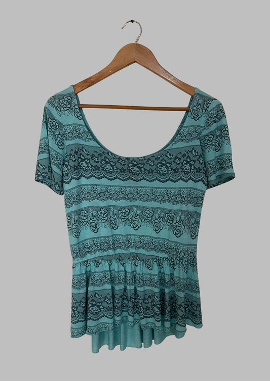 Haut floral - Attention - Taille S/M (M117)