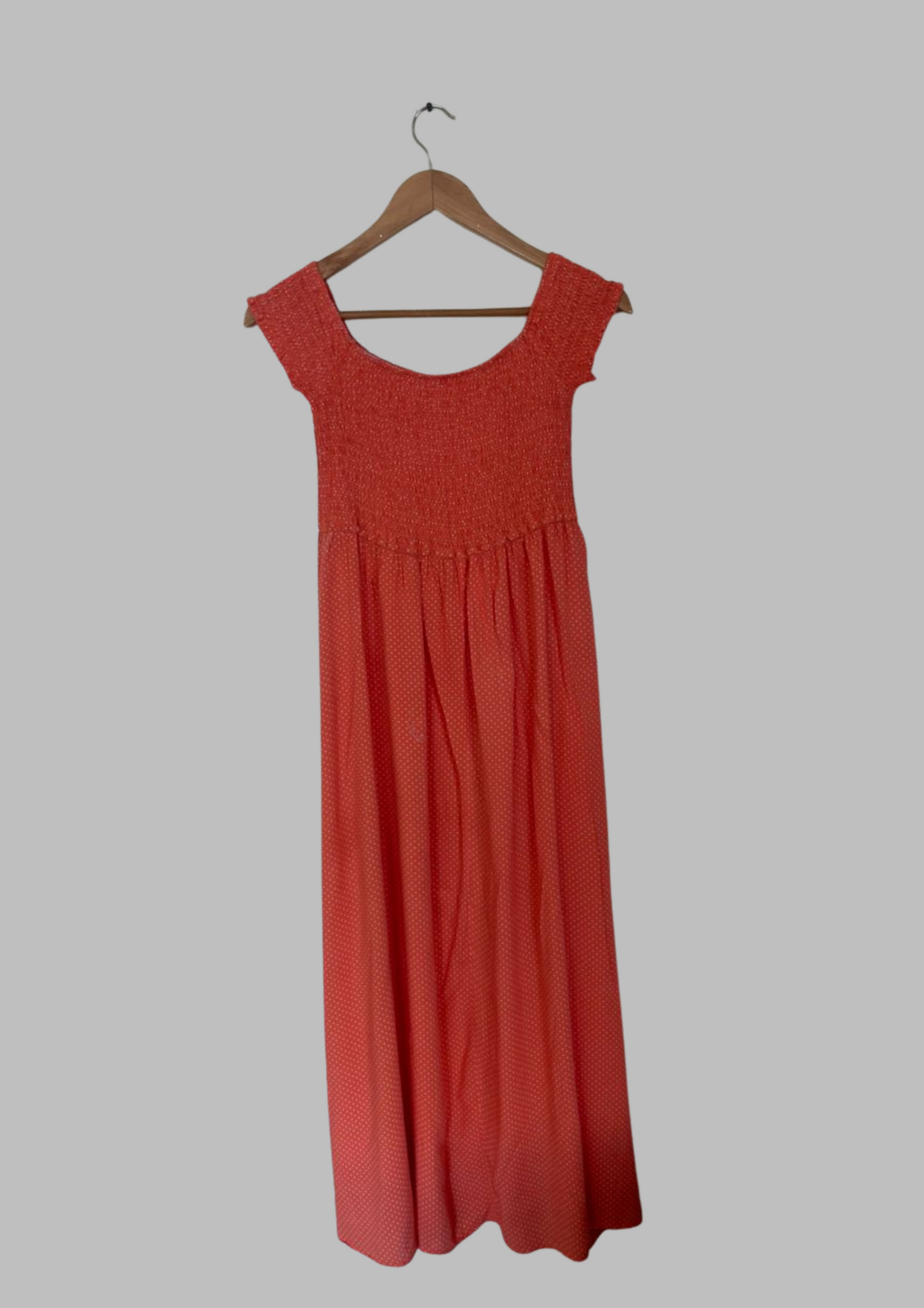 Robe à pois - Apricot - Taille M (R162)