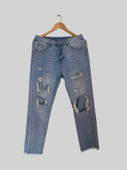 Jean Boyfriend déchiré - Taille M (P19) ok