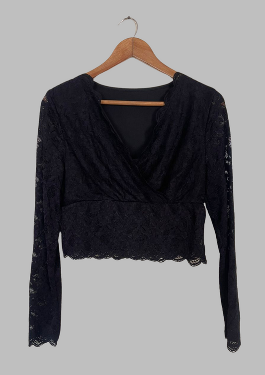 Haut dentelle noir - Taille M (H97)