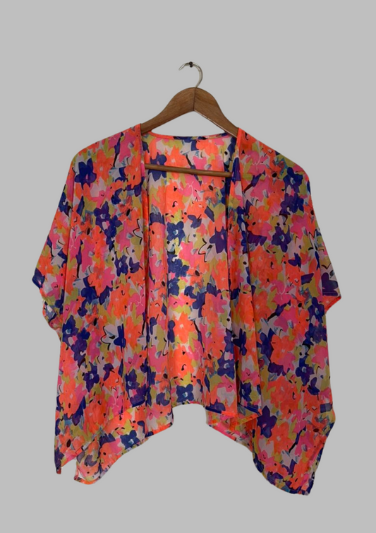Gilet floral - 915 - Taille S (G7)