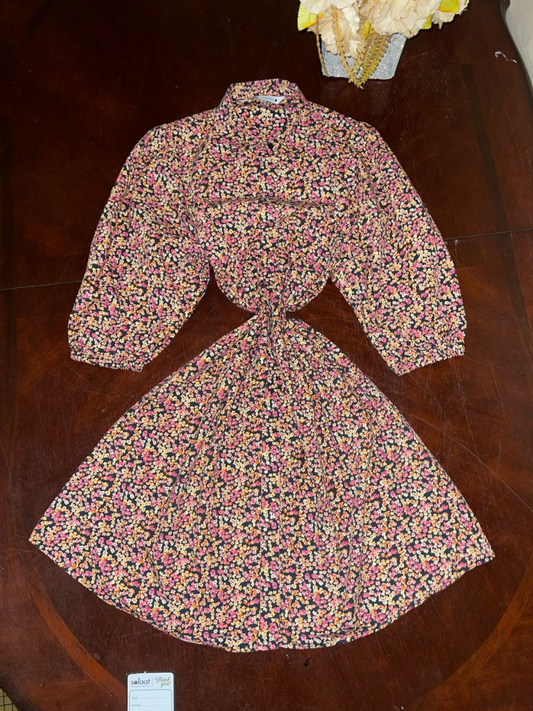 Robe florale - Zara - Taille S/M/L (R21)