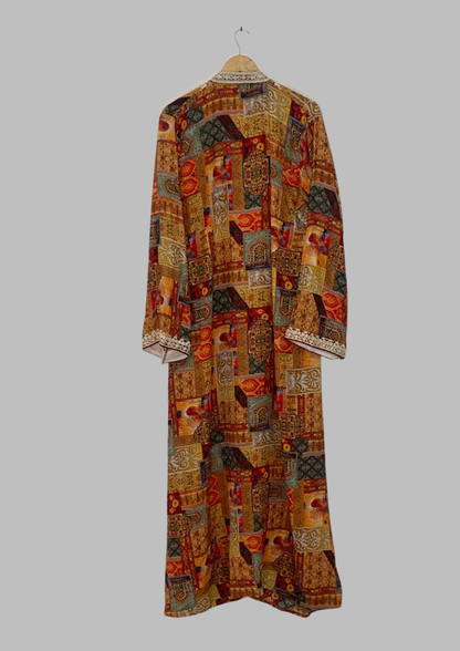 Abaya florale - L/XL - A12