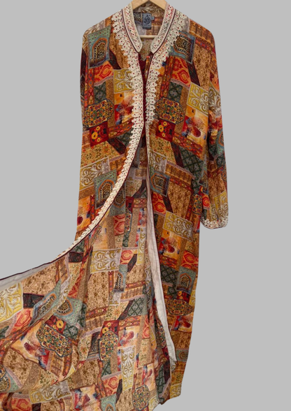 Abaya florale - L/XL - A12