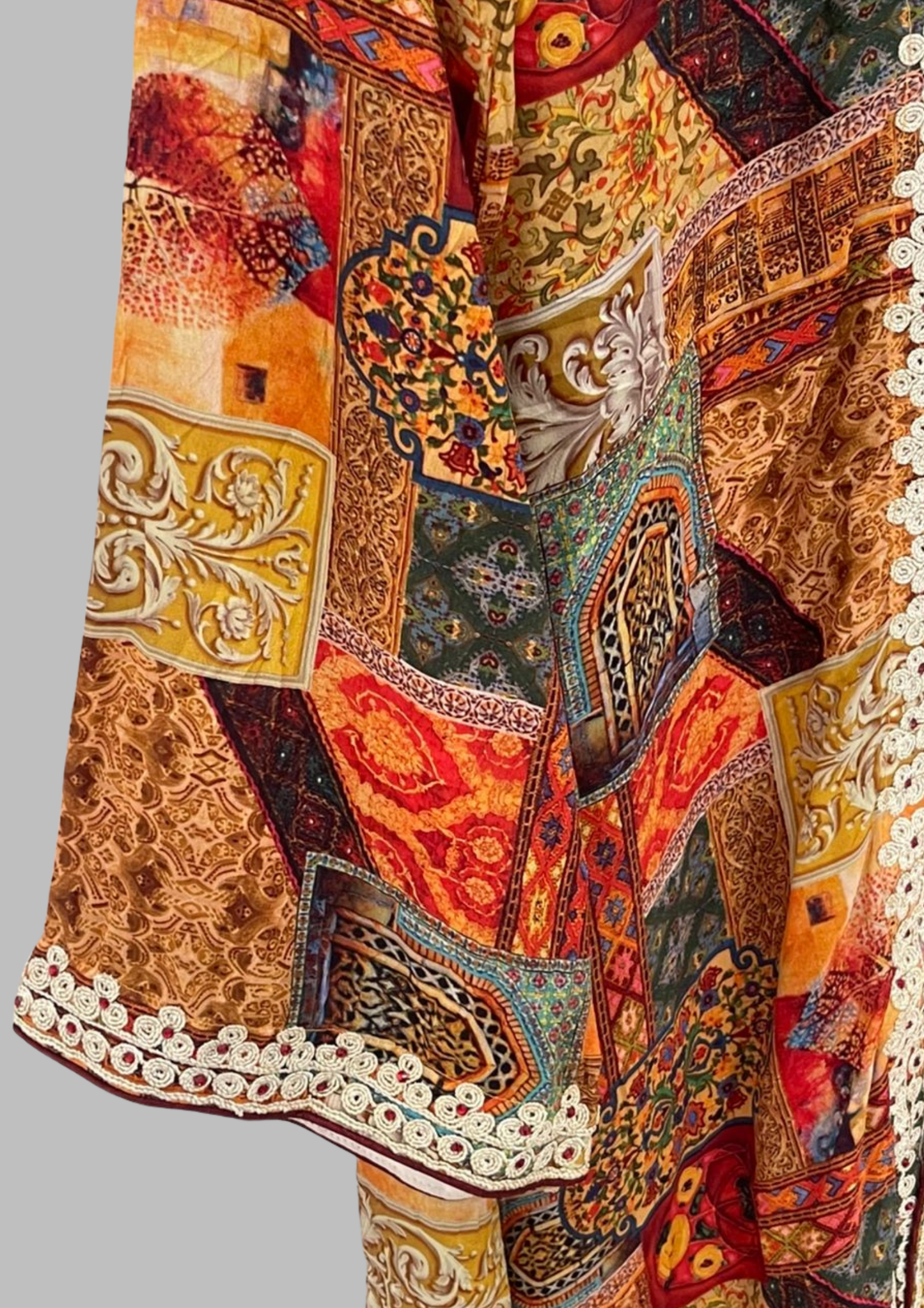 Abaya florale - L/XL - A12