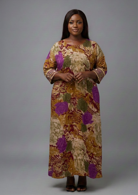 Abaya florale - M/L - A11