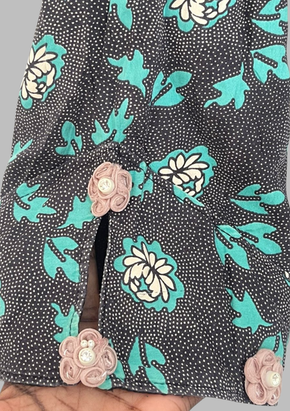 Abaya florale - Taille L/XL - A16