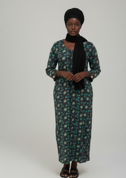 Abaya florale - Taille L/XL - A16