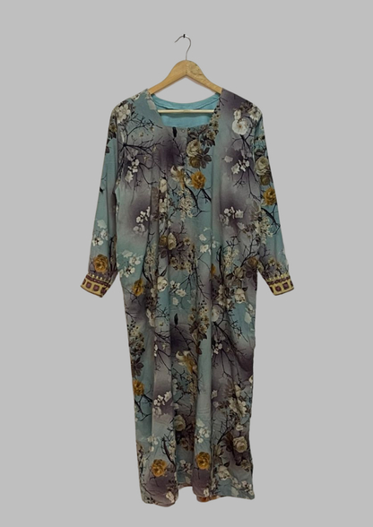 Abaya florale - Taille M/L - A21