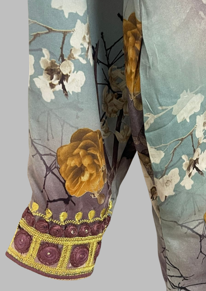 Abaya florale - Taille M/L - A21