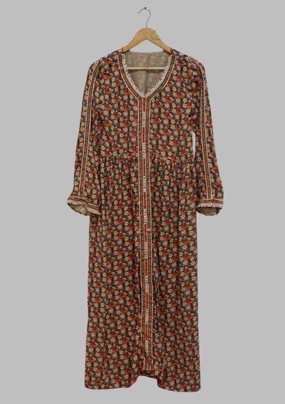 Abaya florale - Taille M/L - A23