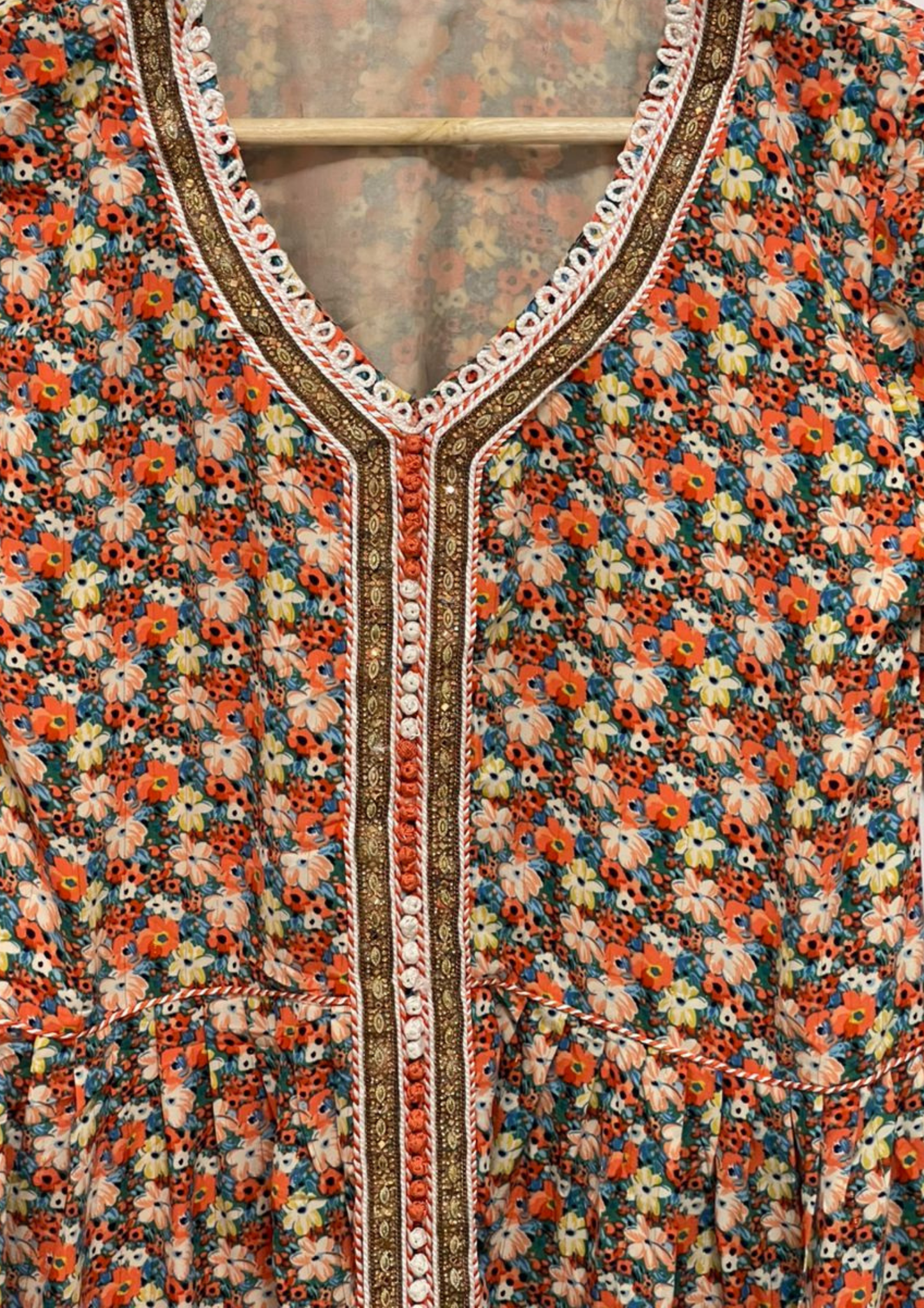 Abaya florale - Taille M/L - A23