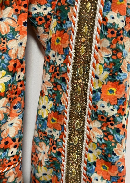 Abaya florale - Taille M/L - A23