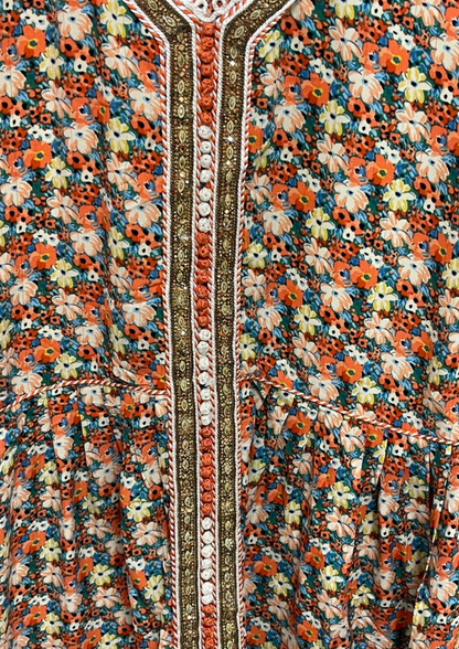 Abaya florale - Taille M/L - A23