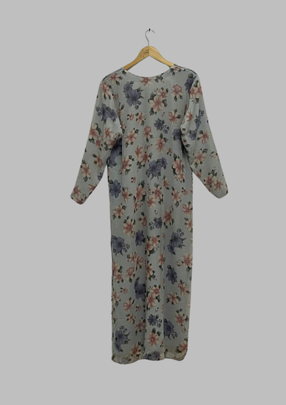Abaya florale - Taille S/M - A25