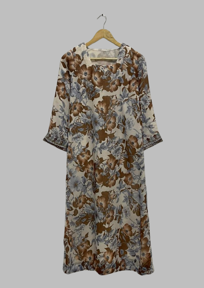 Abaya florale - Taille S/M - A30