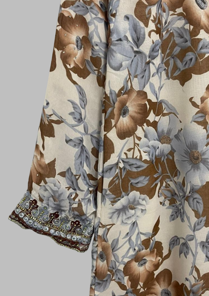 Abaya florale - Taille S/M - A30