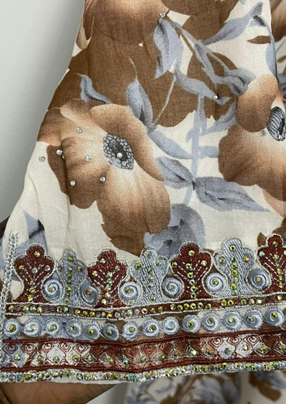 Abaya florale - Taille S/M - A30