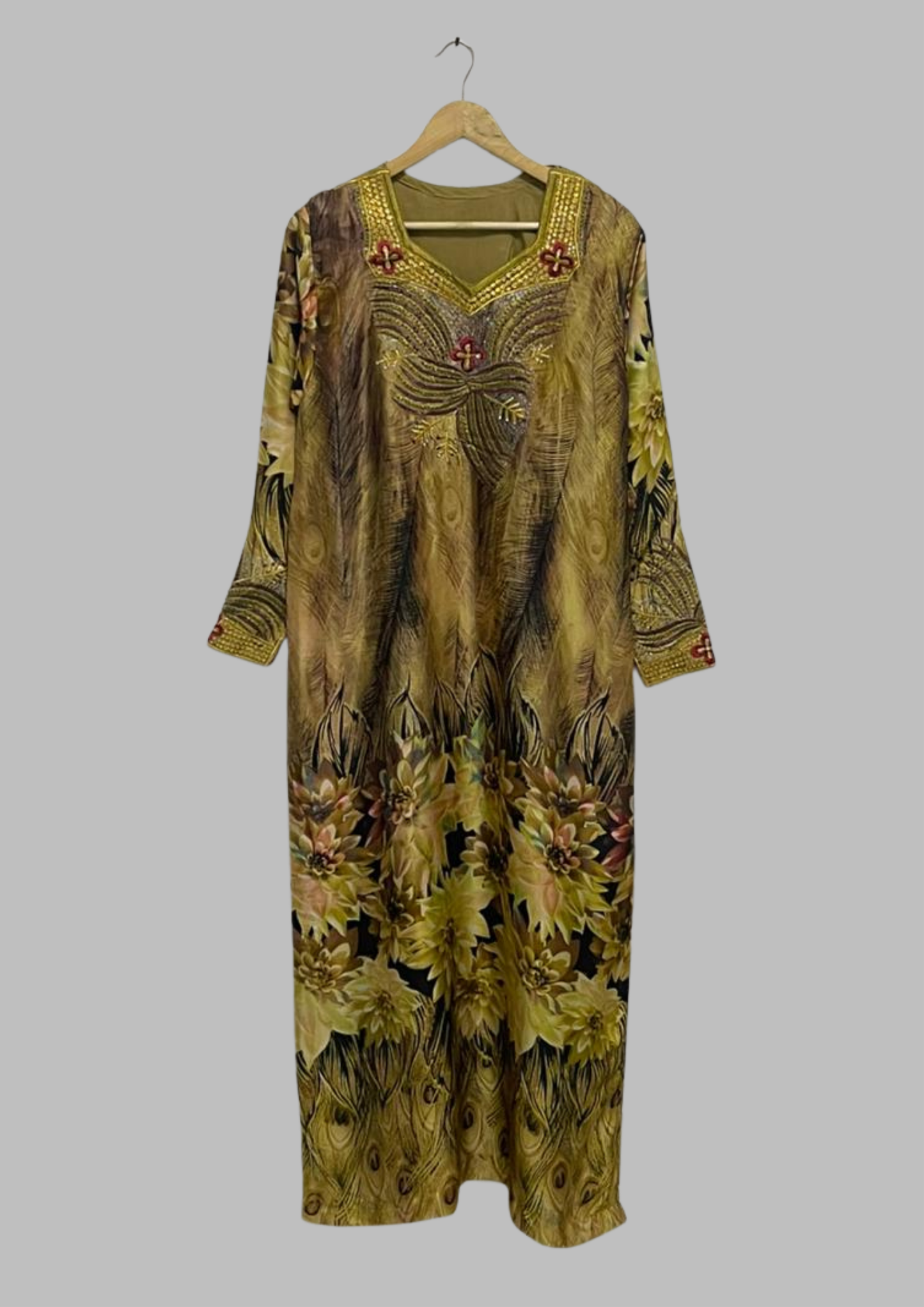 Abaya florale - Taille L/XL - A31