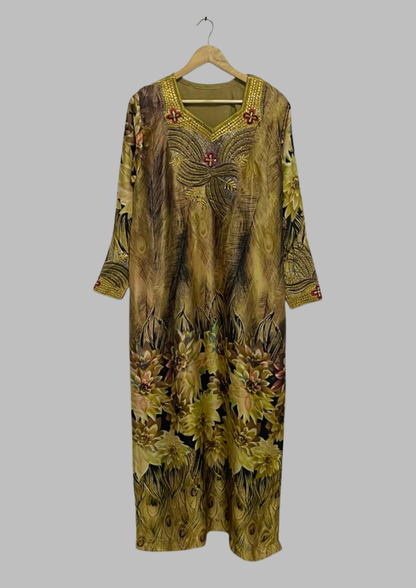 Abaya florale - Taille L/XL - A31