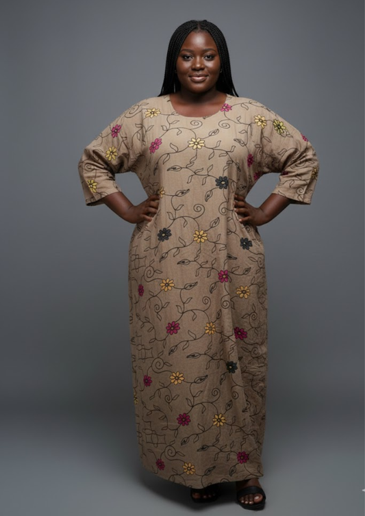 Abaya brodée - Taille XL/2XL - A37