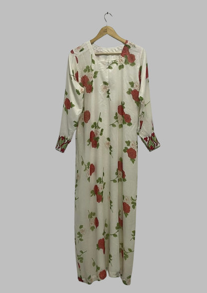 Abaya florale - Taille M/L - A38