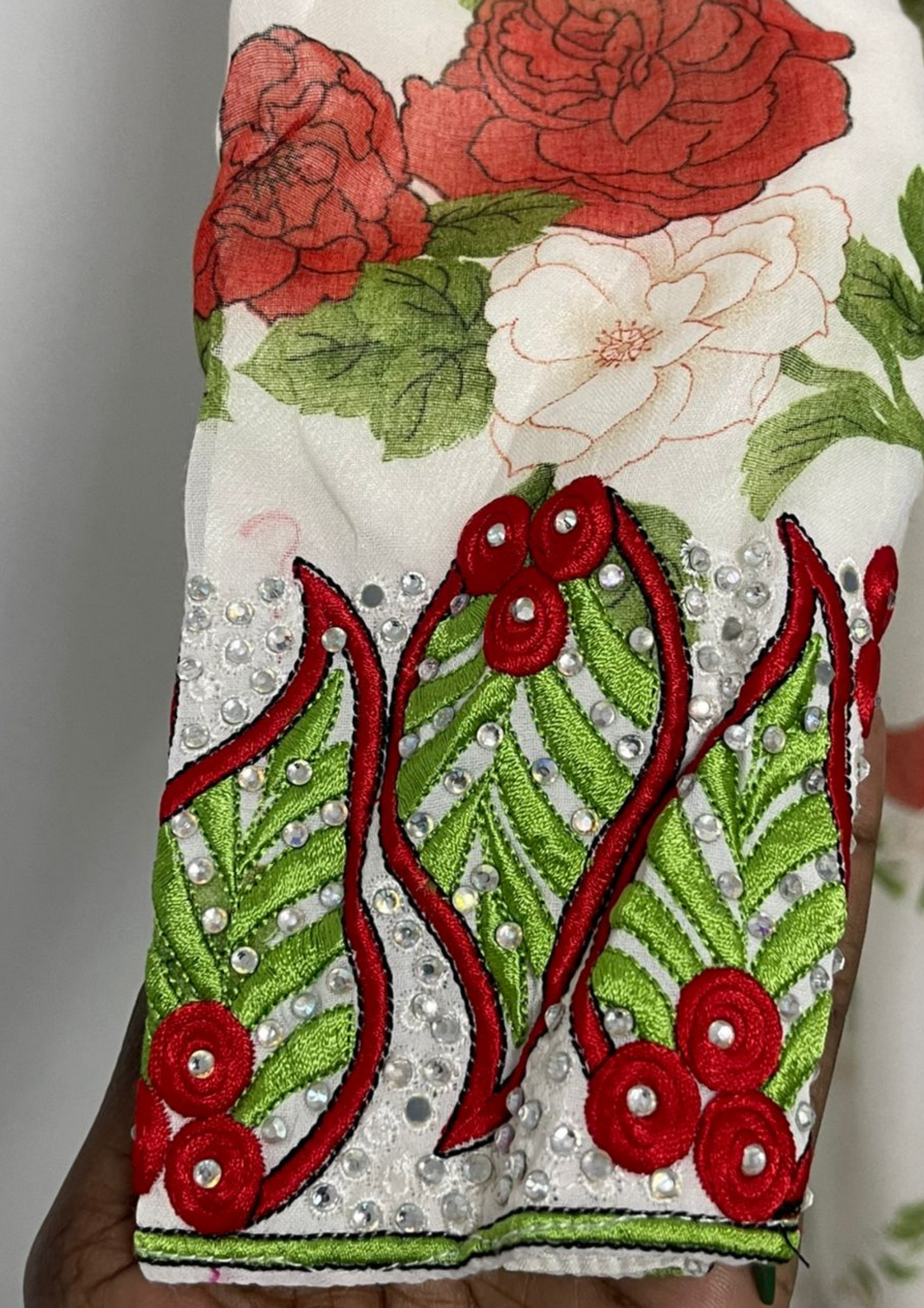Abaya florale - Taille M/L - A38