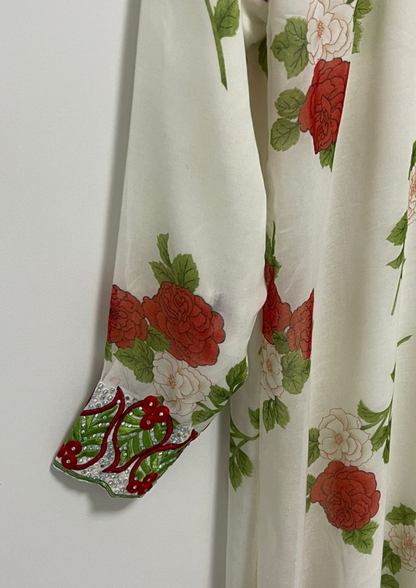 Abaya florale - Taille M/L - A38
