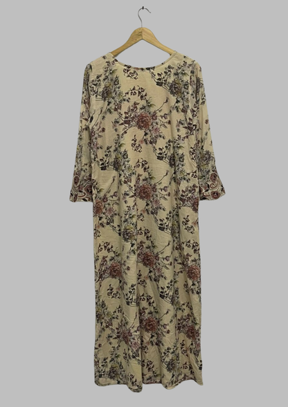 Abaya florale - L - A39