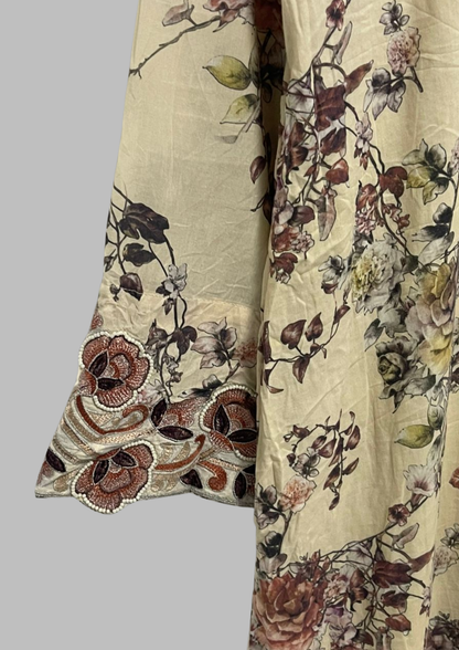 Abaya florale - L - A39