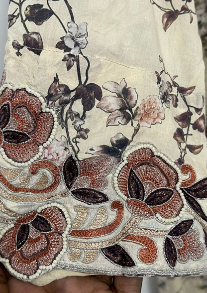 Abaya florale - L - A39
