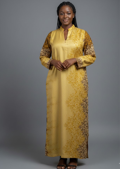 Abaya florale - M/L - A42
