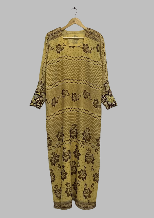 Abaya florale - L/XL - A46