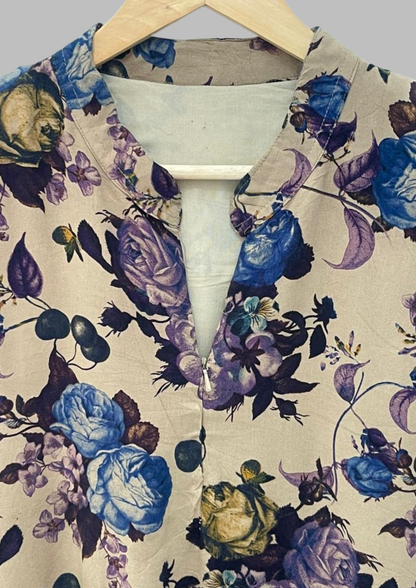 Abaya florale - XL - A50