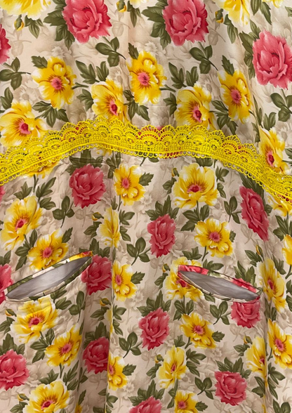 Abaya florale - 2XL - A53
