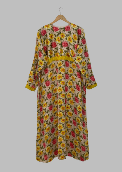 Abaya florale - 2XL - A53