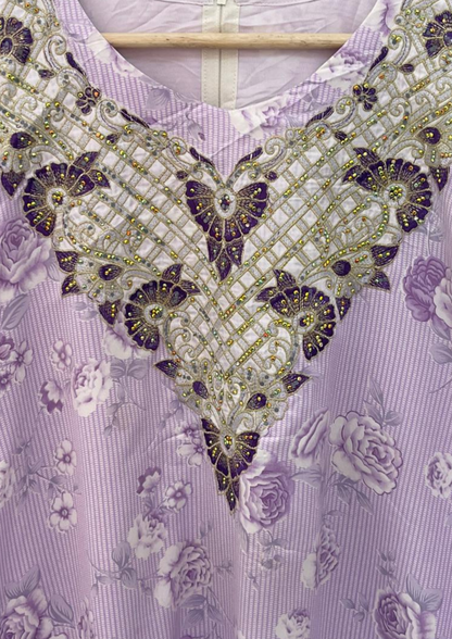 Abaya florale - M/L - A54