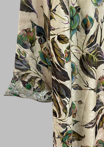 Abaya florale - XL - A57