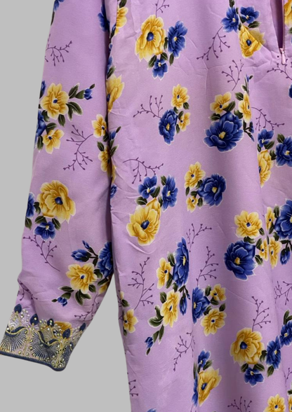 Abaya florale - XL - A62